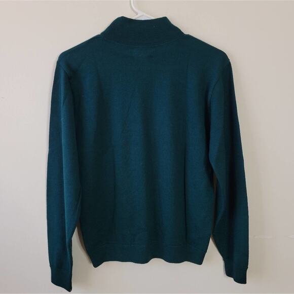 Pendleton Cintage Deadstock Mock Neck Green Wool Pullover Sweater - Picture 2 of 8